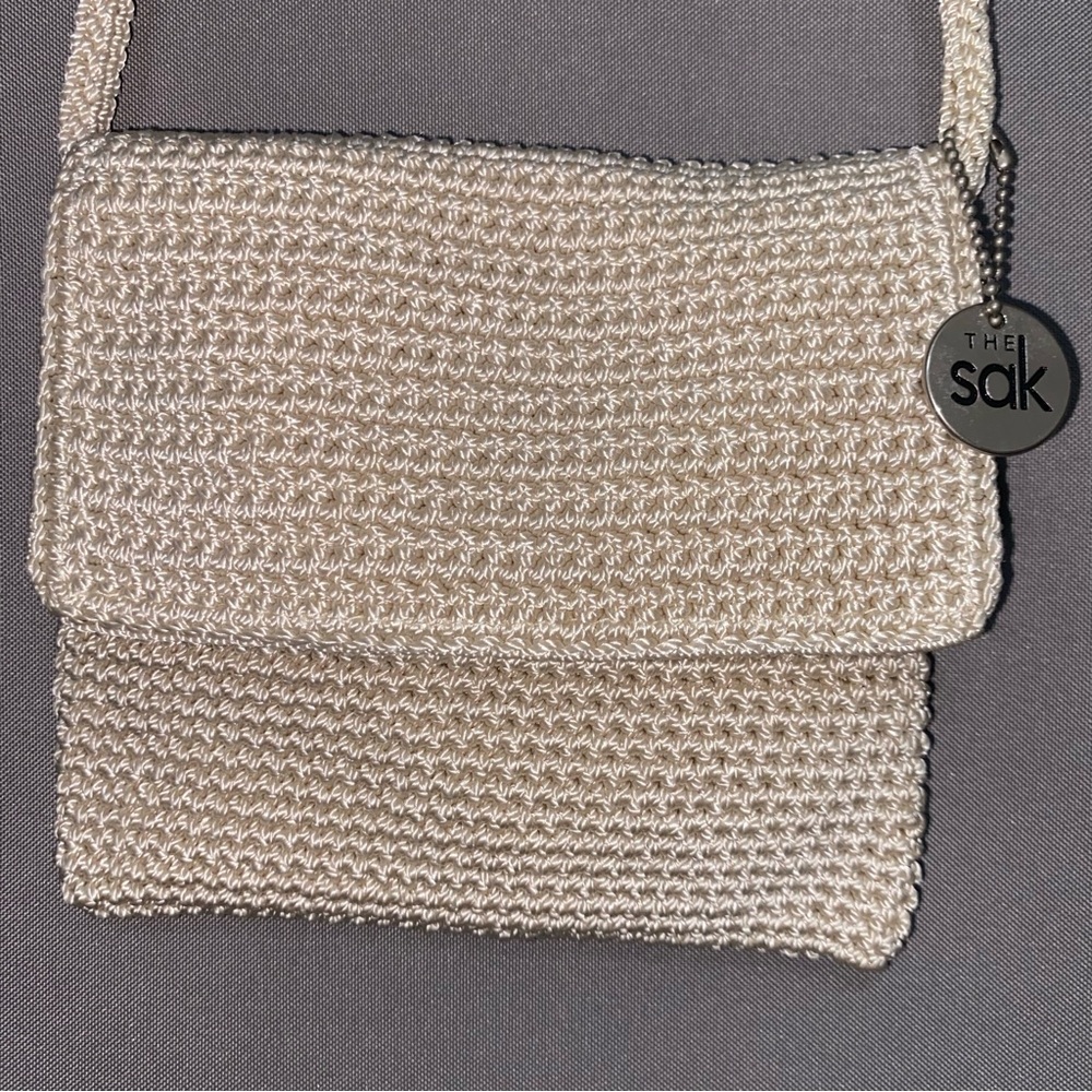 The Sak Cream Crochet Crossbody Bag